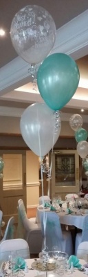 Mint Wedding 3 Balloon Table Dec - £6.25