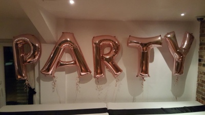 Rose Gold Foil Letters Party