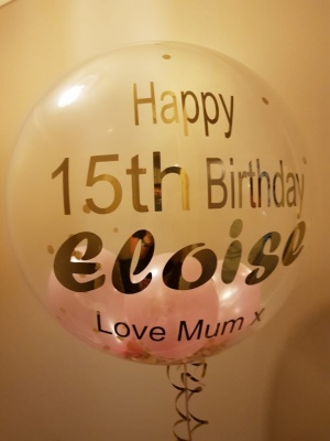 Personalised Bubble Balloon 15th Birthday