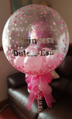 Personalised 4th Birthday Princess Bubble Balloon