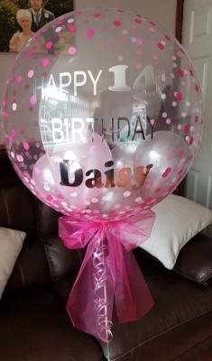 Personalised happy 14th Bubble Balloon
