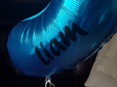 Personalised Foil Large Number "Liam"